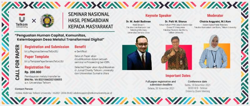 SEMINAR NASIONAL HASIL PENGABDIAN MASYARAKAT - PPM Telkom University