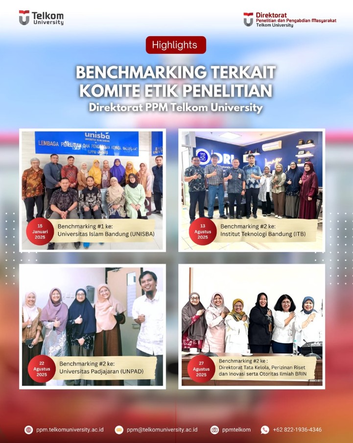 Telkom University Perkuat Tata Kelola Riset Melalui Benchmarking Komite Etik Penelitian 2025