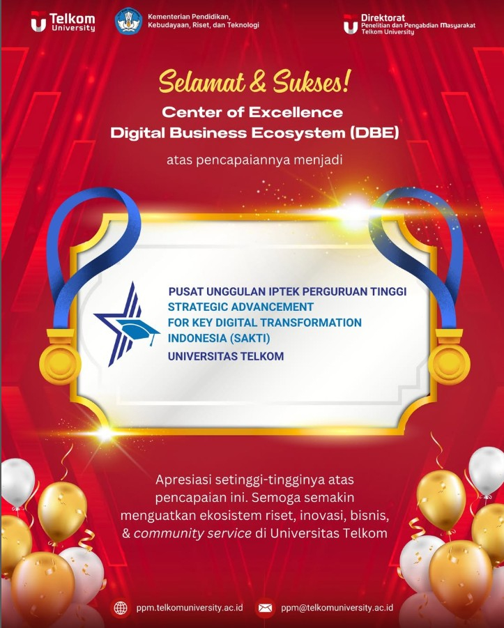 CoE Digital Business Ecosystem Telkom University Resmi Sandang Status PUI-PT, Perkuat Riset dan Inovasi Nasional